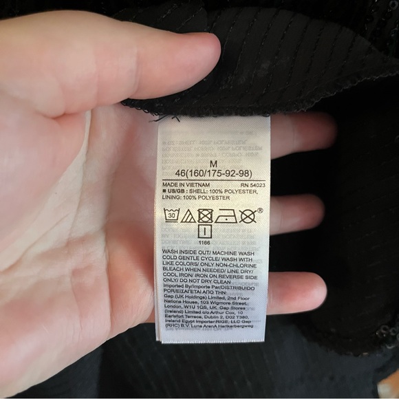 Banana Republic Black Pleated Sequin Midi Skirt Medium NWT - Picture 5 of 8